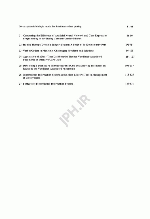 A Series of Articles on Health Information System and Health Informatics مجموعه مقالاتی درباره سیستم‌های اطلاعات سلامت و انفورماتیک سلامت