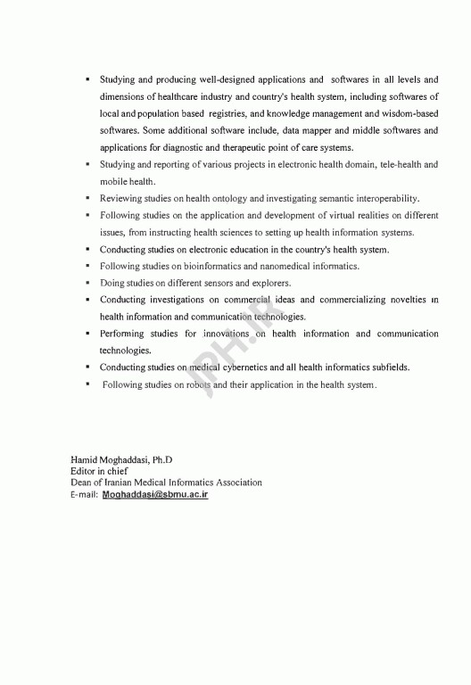 A Series of Articles on Health Information System and Health Informatics مجموعه مقالاتی درباره سیستم‌های اطلاعات سلامت و انفورماتیک سلامت