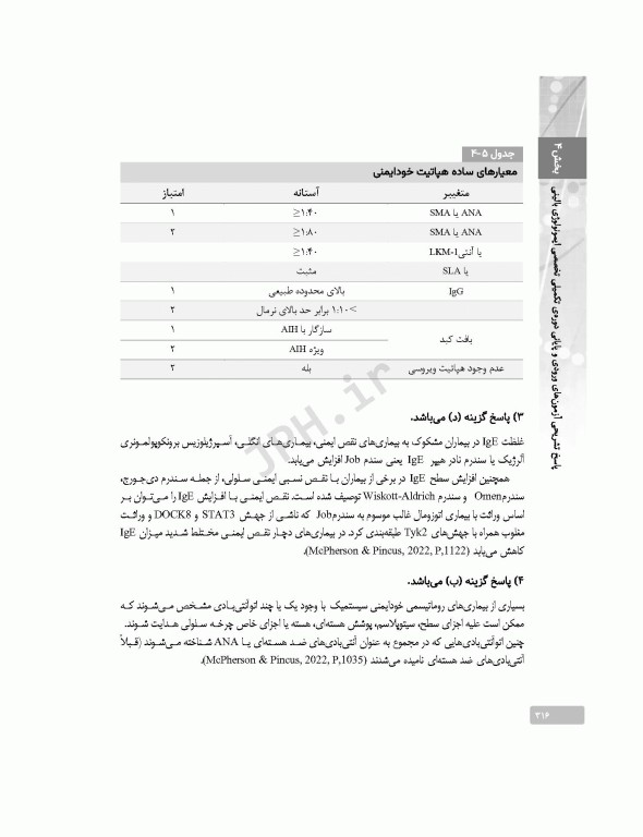 بانک آزمون دوره تکمیلی تخصصی علوم آزمایشگاهی جلد4 هماتولوژی و بانک خون و ایمونولوژی بالینی