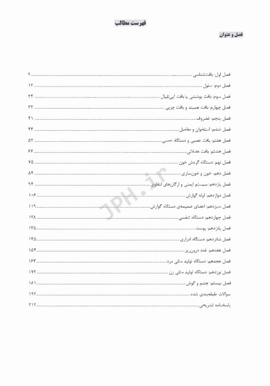 درسنامه AGK بافت‌شناسی ویژه کارشناسی ارشد آناتومی وزارت بهداشت، آزمون لیسانس به پزشکی