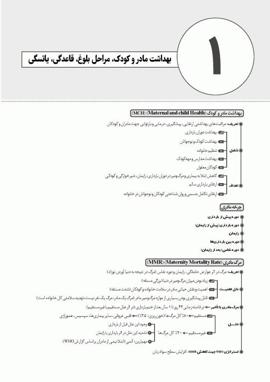 نمودارنامه پرستاری بهداشت مادران و نوزادان