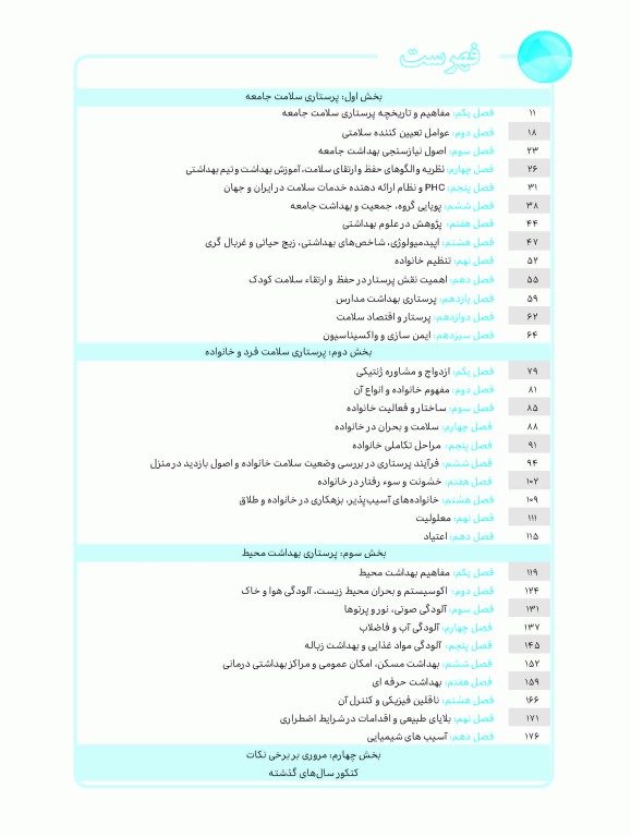 نمودارنامه پرستاری سلامت جامعه، فرد و خانواده و بهداشت محیط