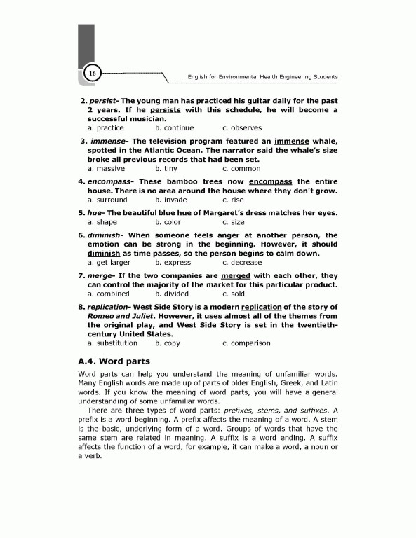 انگلیسی برای دانشجویان مهندسی بهداشت محیط