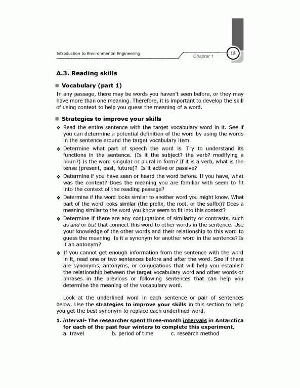 انگلیسی برای دانشجویان مهندسی بهداشت محیط