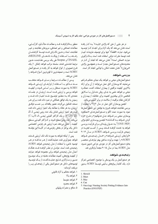 دستورالعمل‌های کار در حوزه‌ی جراحی جلد اول: کار به شیوه آسپتیک