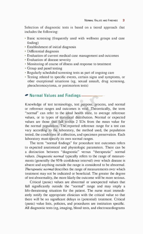 رفرنس سریع پرستاری تست‌های تشخیصی و آزمایشگاهی | nurses Quick Reference to Common Laboratory & Diagnostic Tests