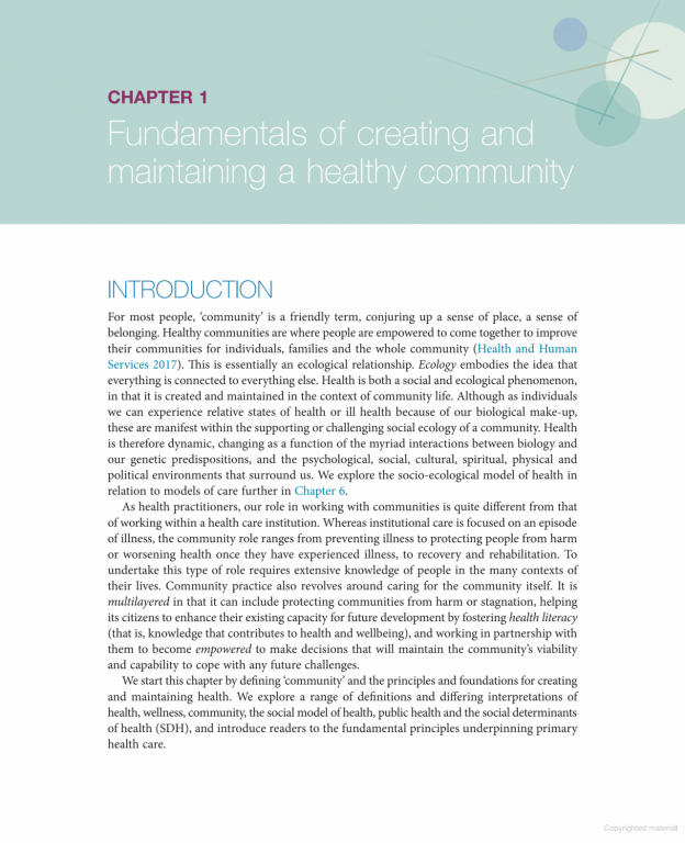 اصول بهداشت و سلامت جامعه در مراقبت‌های بهداشتی اولیه | Community Health and Wellness Principles of primary health care