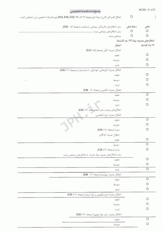 مصاحبه بالینی ساختاریافته برای اختلال‌های DSM-5 نسخه بالین‌گر (مصاحبه کننده‌)