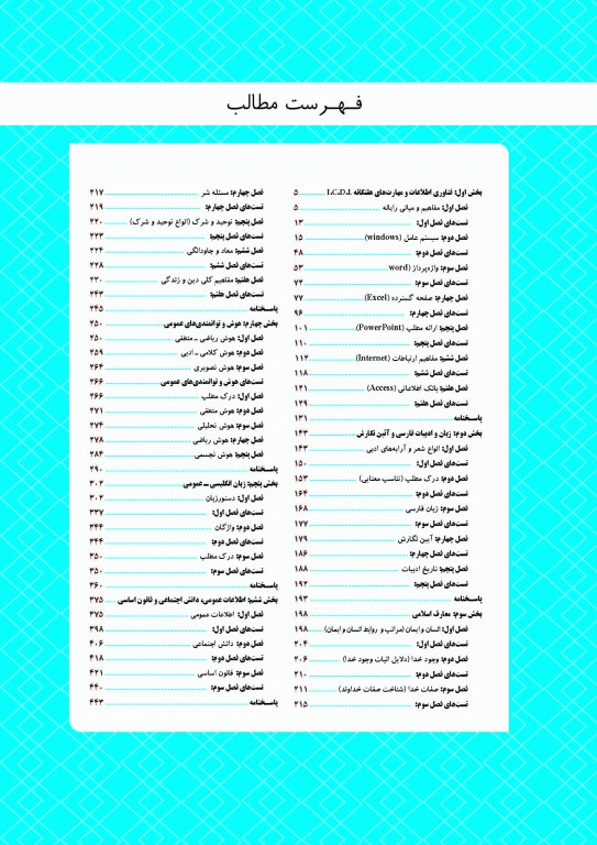 آموزش نکته به نکته و سوالات دروس عمومی آزمون استخدامی نشر چهارخونه