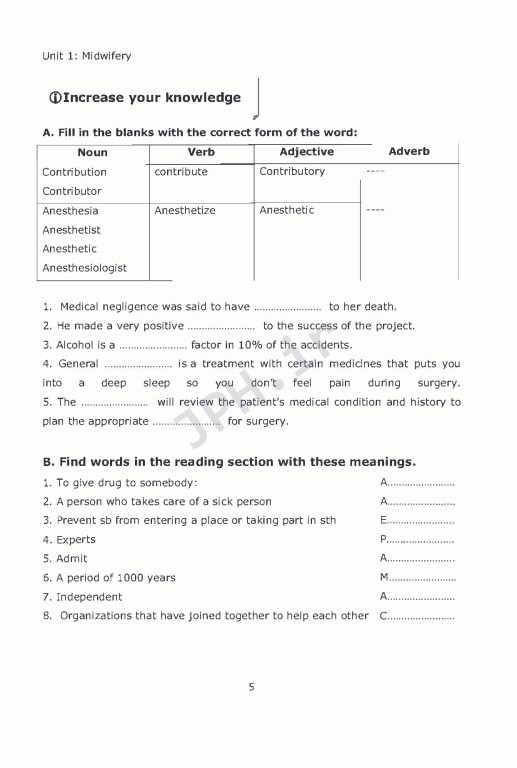 انگلیسی برای دانشجویان مامایی نسرین خاکی | English For Midwifery Students