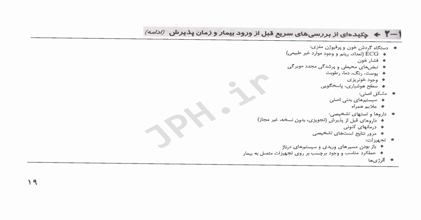 کتابچه جیبی مبانی پرستاری مراقبت‌های ویژه AACN