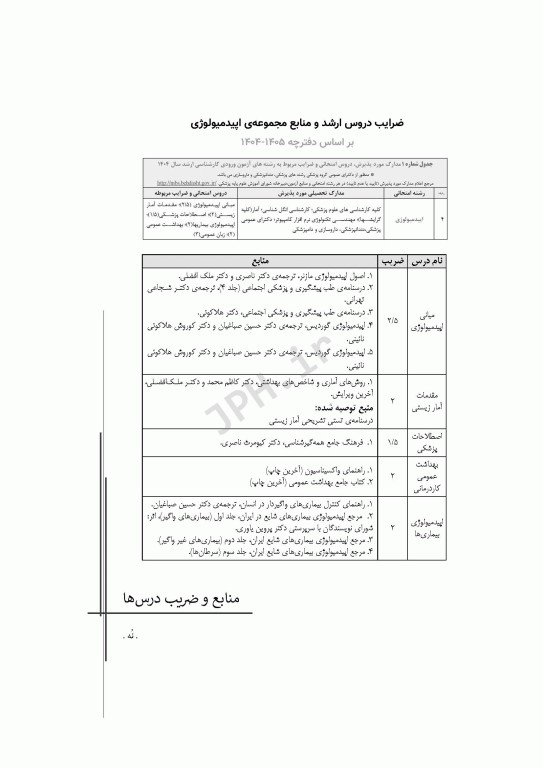 آزمون‌های کنکور ارشد وزارت بهداشت MSE اپیدمیولوژی 2جلدی