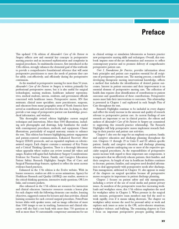 مراقبت از بیمار در جراحی الکساندر 2022 | Alexander's Care of the Patient in Surgery 17th Edition