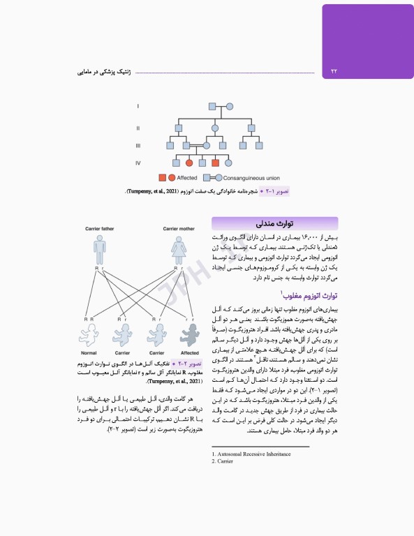 ژنتیک پزشکی در مامایی ویژه دانشجویان و دانش آموختگان رشته مامایی