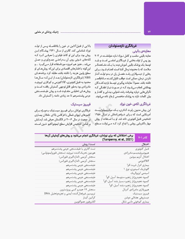 ژنتیک پزشکی در مامایی ویژه دانشجویان و دانش آموختگان رشته مامایی