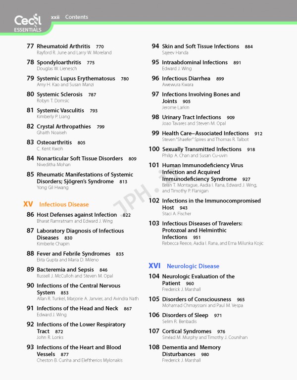 مبانی طب داخلی سسیل 2016 بیماری‌های عفونی | Andreoli and Carpenter's Cecil Essentials of Medicine 9th Edition