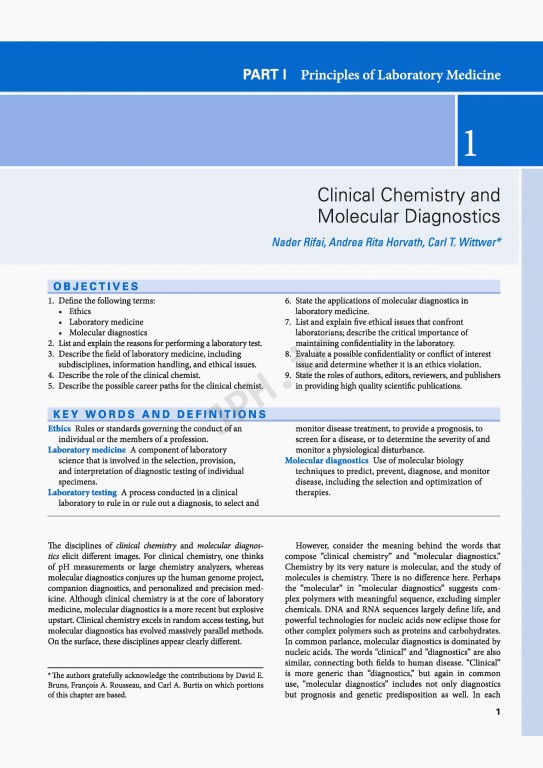اصول شیمی بالینی و روش‌های تشخیص مولکولی 2019  | Tietz Fundamentals of Clinical Chemistry and Molecular Diagnostics 8th Edition