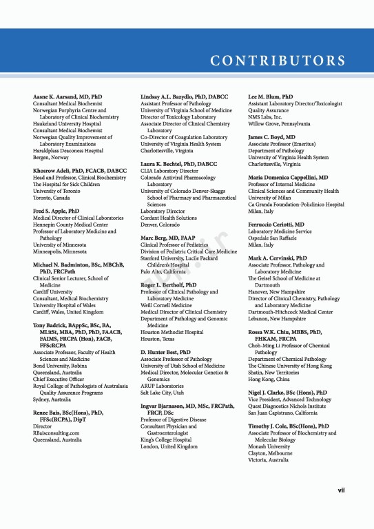 اصول شیمی بالینی و روش‌های تشخیص مولکولی 2019  | Tietz Fundamentals of Clinical Chemistry and Molecular Diagnostics 8th Edition