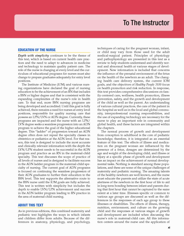 مقدمه‌ای بر پرستاری مادران و نوزادان لیفر2023 | Introduction to Maternity and Pediatric Nursing 9th Edicion