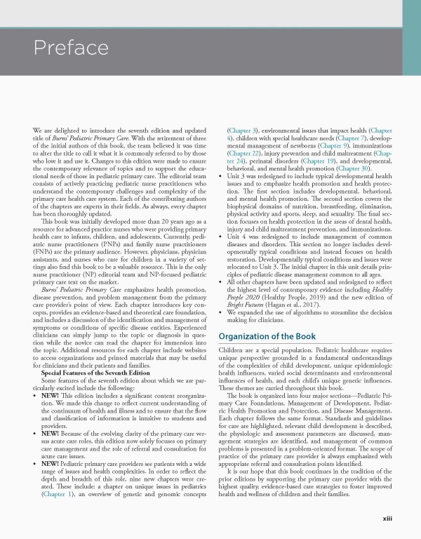 مراقبت‌های اولیه کودکان برنز2020 | Burns' Pediatric Primary Care 7th Edition