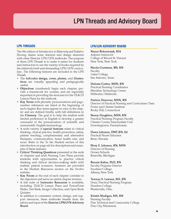 مقدمه‌ای بر پرستاری مادران و نوزادان لیفر2023 | Introduction to Maternity and Pediatric Nursing 9th Edicion