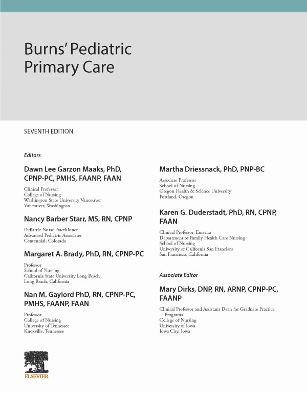 مراقبت‌های اولیه کودکان برنز2020 | Burns' Pediatric Primary Care 7th Edition