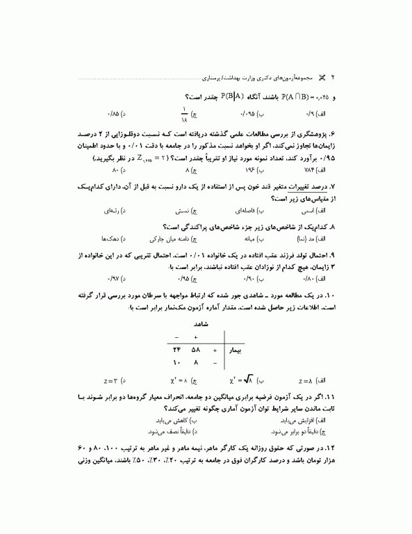 مجموعه آزمون‌های دکتری وزارت بهداشت PhD پرستاری دکتر حجتی