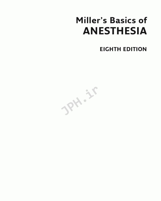 مبانی بیهوشی میلر 2020 | Basics of Anesthesia 8th Edition