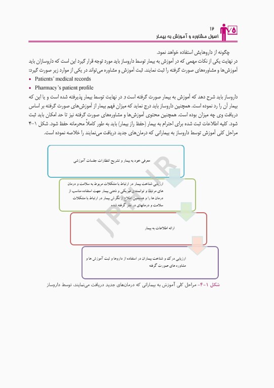 اصول مشاوره و آموزش بیمار با رویکرد مراقبت‌های دارویی