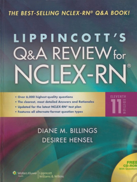 مرور پرسش و پاسخ لیپینکات برای آزمون NCLEX-RN ویراست یازدهم | Lipincott Q&A Review for NCLEX-RN 2014