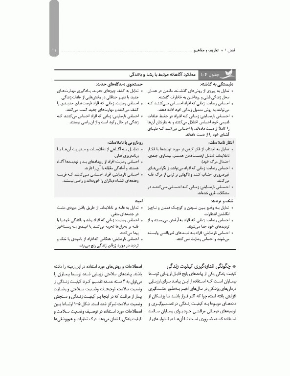 کیفیت زندگی در دوره سالمندی