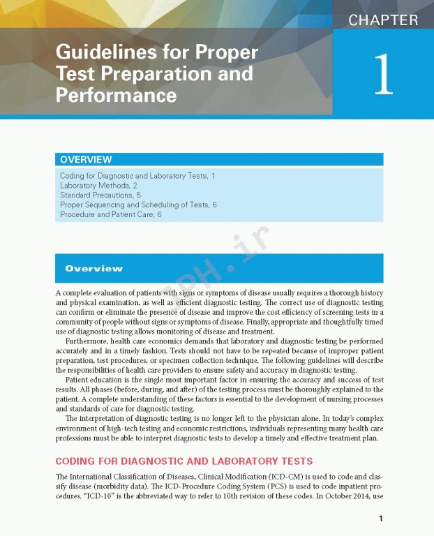 مرجع کامل تست های تشخیصی و آزمایشگاهی پاگانا 2018 | Manual of Diagnostic and Laboratory Tests 6th Edition