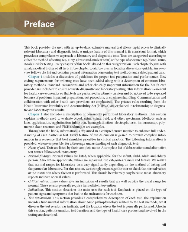 مرجع کامل تست های تشخیصی و آزمایشگاهی پاگانا 2018 | Manual of Diagnostic and Laboratory Tests 6th Edition