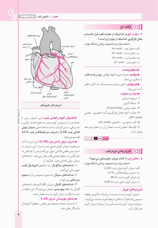 آزمون‌های تمرینی QB قلب و عروق تالیف دکتر کامران احمدی