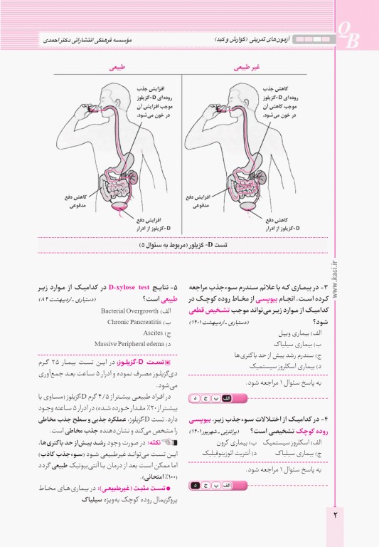 آزمون‌های تمرینی QB گوارش و کبد تالیف دکتر کامران احمدی