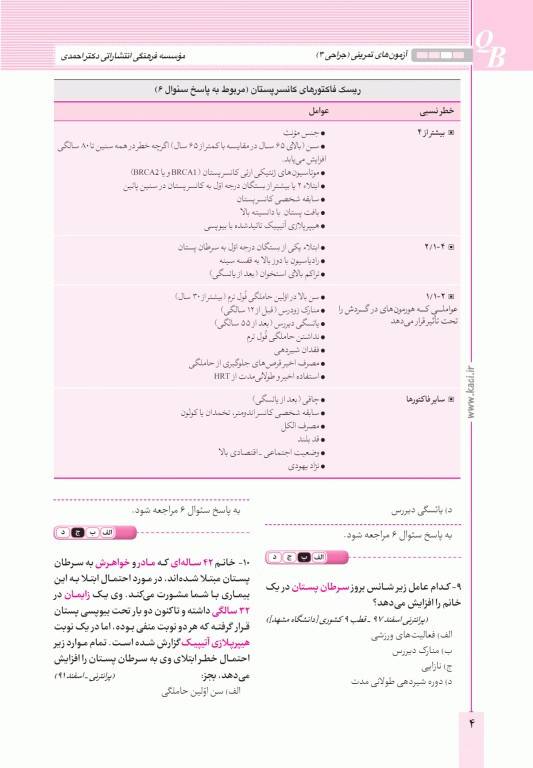 آزمون‌های تمرینی QB جراحی 3 تالیف دکتر کامران احمدی
