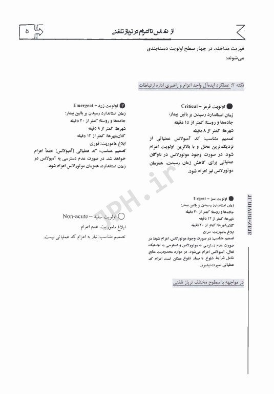 از تماس تا اعزام در تریاژ تلفنی