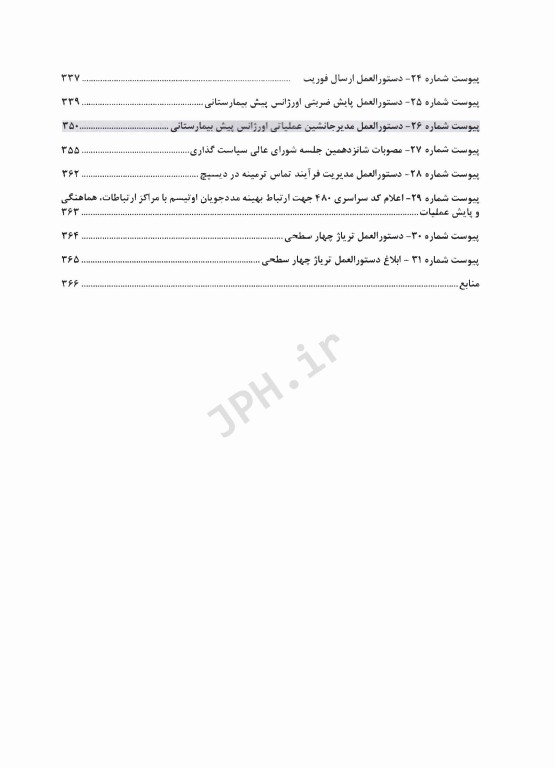 استانداردهای اداره ارتباطات، هماهنگی و پایش عملیات