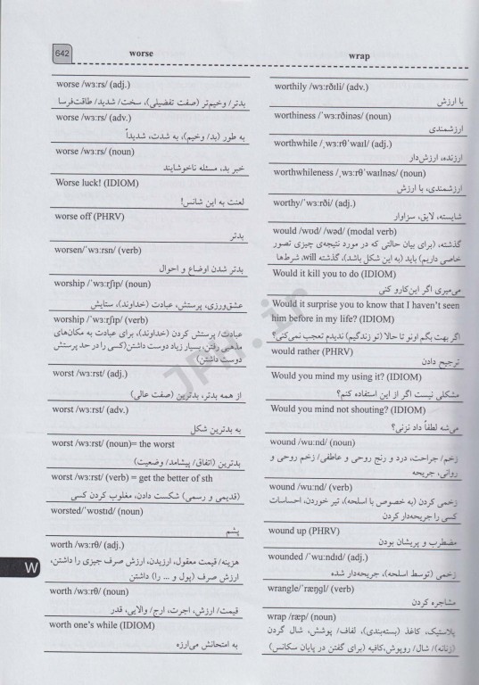 فرهنگ پرواژه انگلیسی-فارسی ایران ما