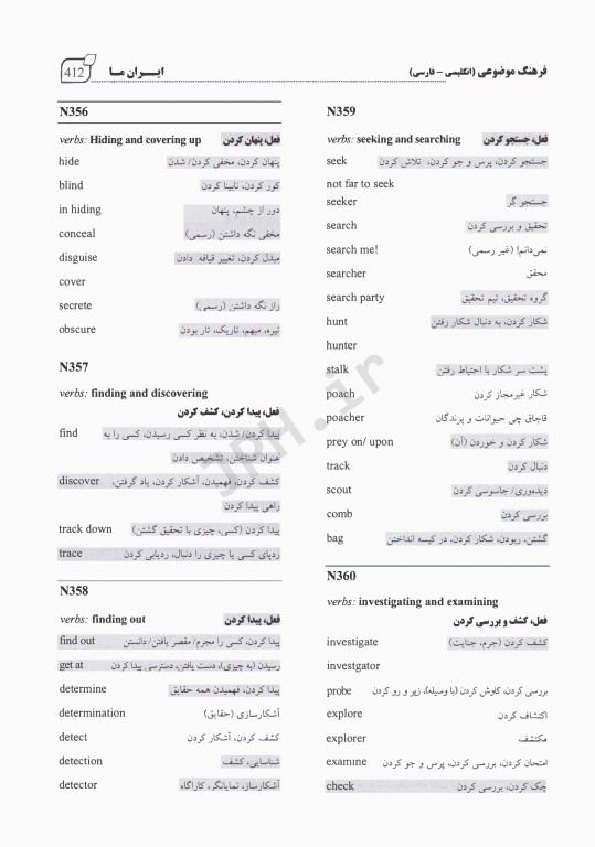 فرهنگ موضوعی انگلیسی-فارسی لانگمن