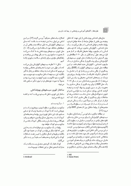 نظریه‌ها و الگوهای آموزشی و پژوهشی در بهداشت باروری