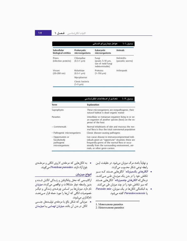 مبانی انگل شناسی جلد1