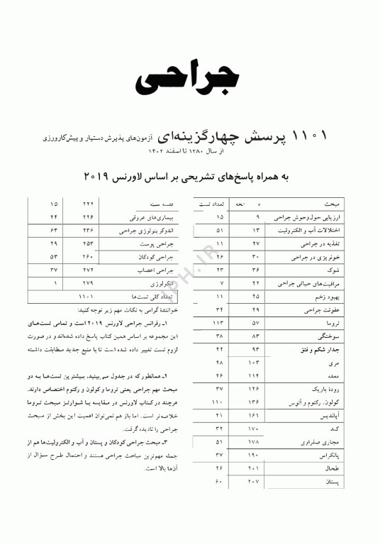 آزمون‌های دستیاری و پیش کارورزی گزینه برتر جراحی 1403