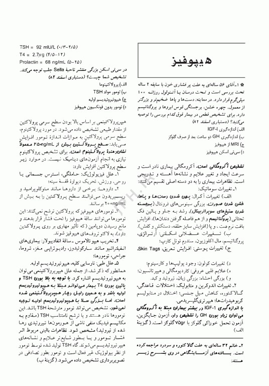 آزمون‌های دستیاری و پیش کارورزی گزینه برتر داخلی غدد 1403