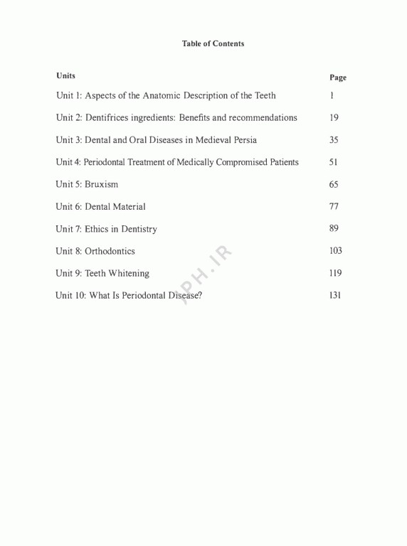 انگلیسی تخصصی دندانپزشکی دانشگاه علوم پزشکی شیراز | English for the Students of Dentistry