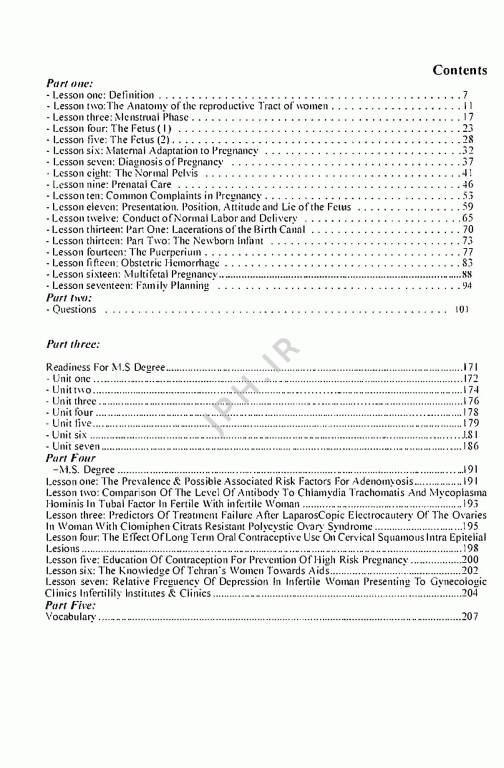 زبان تخصصی مامایی شیوا علیزاده پاسدار