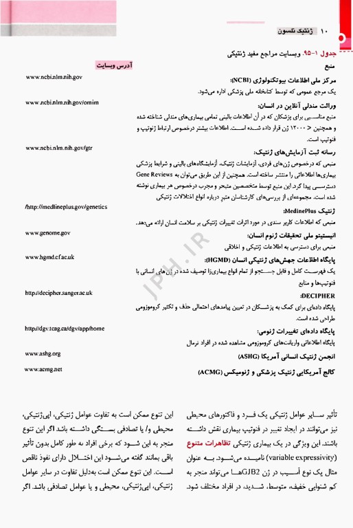 طب کودکان نلسون 2025 ژنتیک