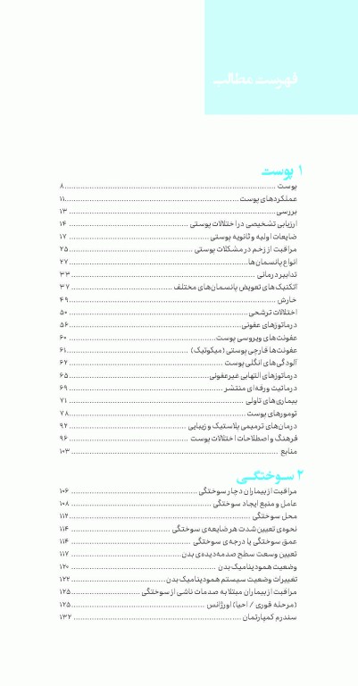 پرستاری حرفه‌ای پوست، سوختگی، چشم، گوش، حلق، بینی