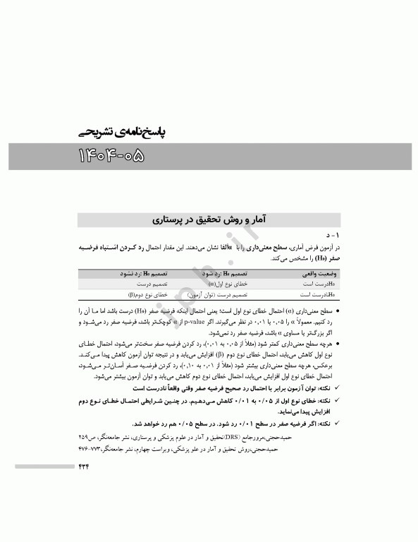 مجموعه آزمون‌های دکتری وزارت بهداشت PhD پرستاری دکتر حجتی