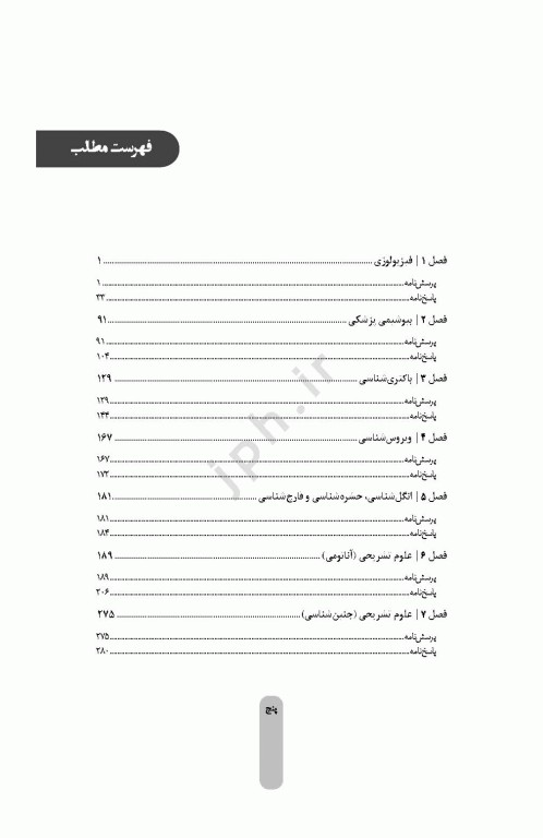 بانک آزمون جامع لیسانس به پزشکی